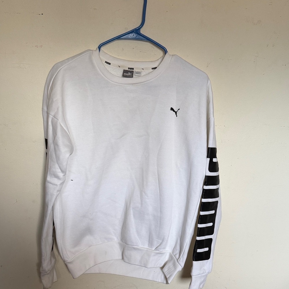 Puma Men's White Crewneck Sweater